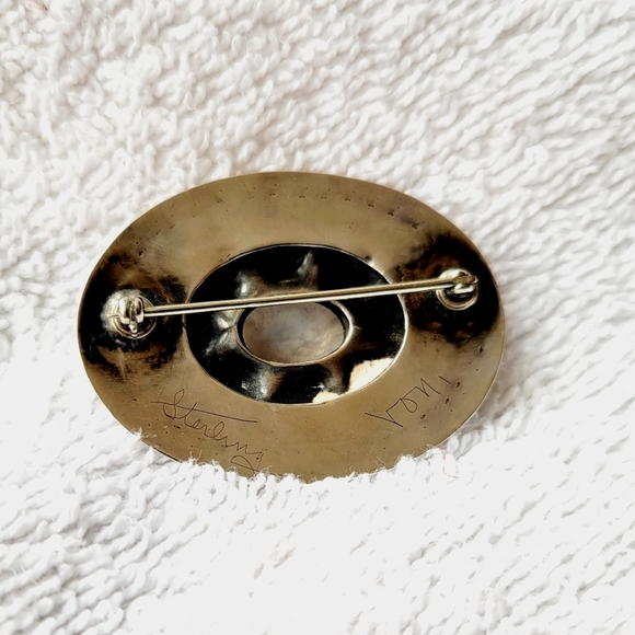 Midcentury Sterling Silver Brooch - Picture 2 of 6